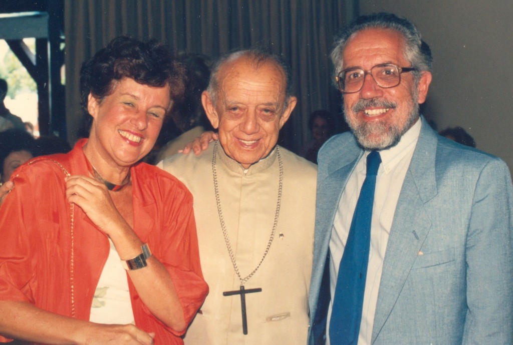 Lucia Ribeiro e Gómez de Souza, nos 80 anos de Dom Hélder - Foto: Arquivo Pessoal