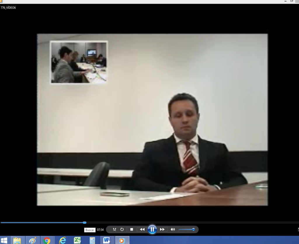 Mario Fanton depondo, por vídeo conferência na Justiça Federal de Curitiba - Reprodução