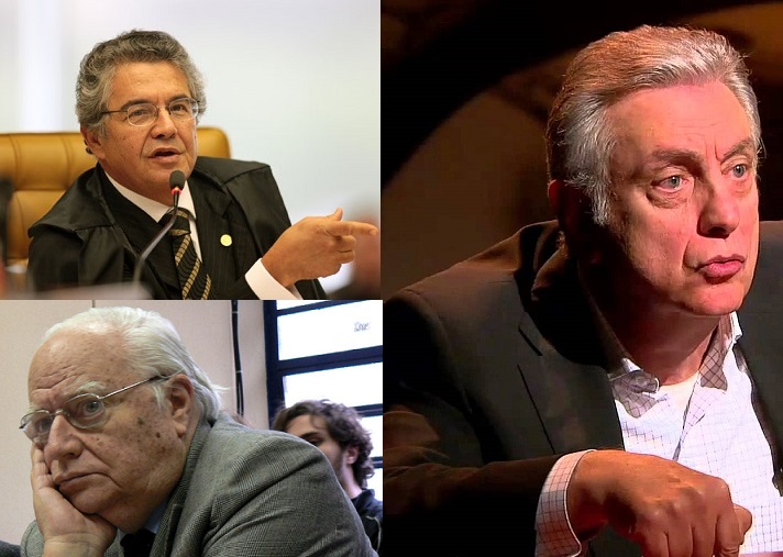 Ministro Marco Aurelio Mello e os juristas Walter Maierovitch,e José Gregori criticaram a decisão de Moro. Fotos reproduções