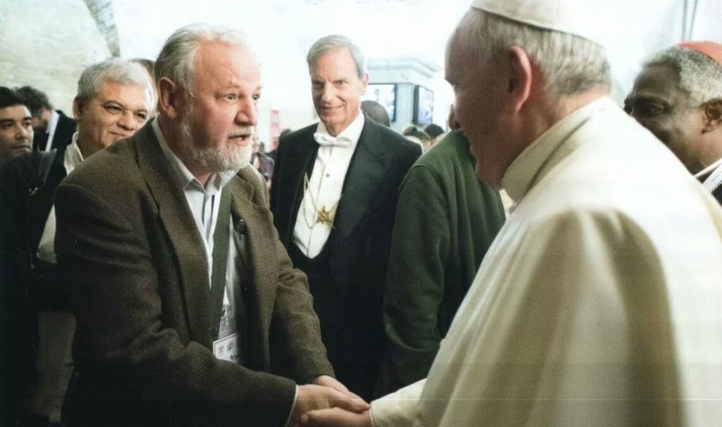 João Pedro Stédile encontra o papa  Foto L'Oosservatore Romano