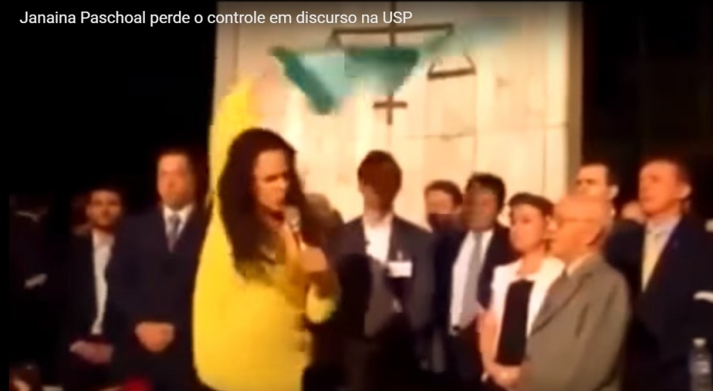 Sem dúvida que a referência de Fonteles à mulher descabelada é o episódio envolvendo a advogada Janaina Paschoal na Faculdade de Direito da USP, no Largo de São Francisco (São Paulo).